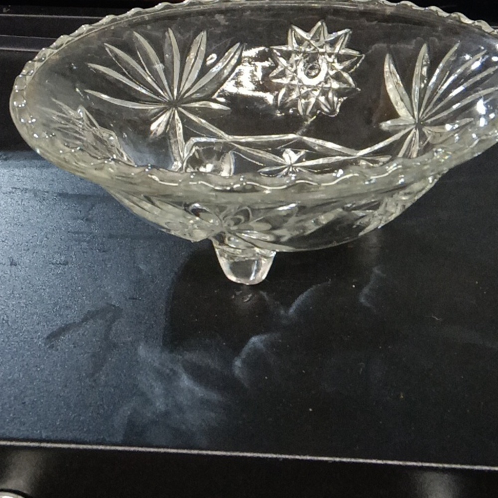 Vintage beveled bowl or candy dish